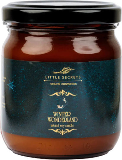 Little Secrets Winter Wonderland Christmas Glass Black Candle