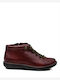 Chacal Leather Women's Ankle Boots Platform Madison Granate Bordeaux