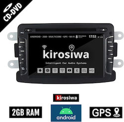 Kirosiwa Sistem Audio Auto pentru Dacia Magazin online Logan / Magazin online Sandero / Duster 2012-2019 (Bluetooth/USB/WiFi/GPS/Partitură) cu Ecran Tactil 7"