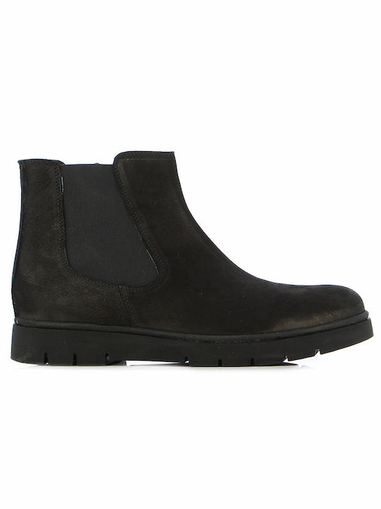 Suede Chelsea-Stiefel Herrenstiefel Schwarz