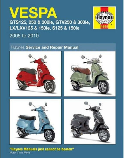 Vespa GTS125, 250 & 300ie, LX, S, Primavera 125 & 150 Service & Repair Manual