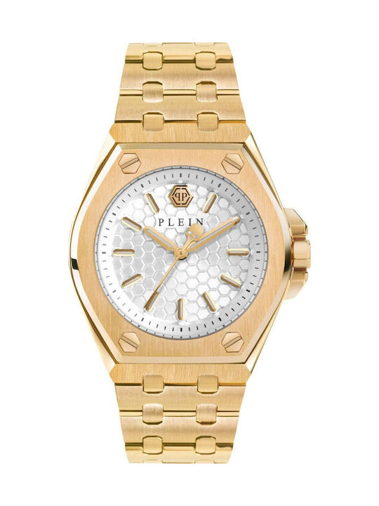 Philipp Plein Extreme Women's Watch 36mm Battery with Gold Metal Bracelet