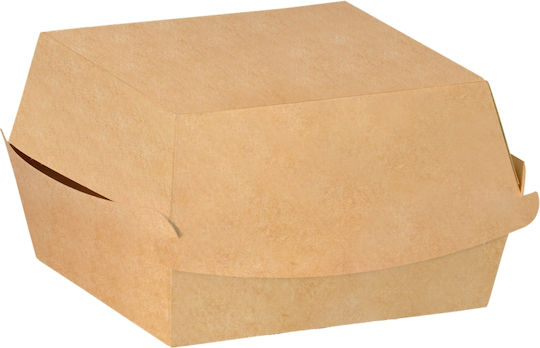 Ready Σετ 100 Χάρτινα Κουτιά Burger Kraft 12x12x7εκ.