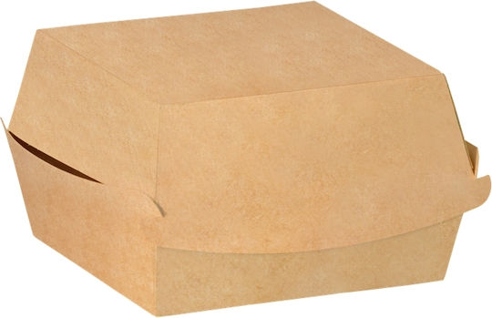 Set de 100 Cutii de carton Cutii Burger Kraft 10x10x7cm