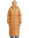 Arctic Lang Damen Puffer Jacke für Winter Camel