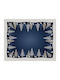 Saint Clair Christmas Stain-resistant Tablecloth Fabric Blue L180xW145cm.