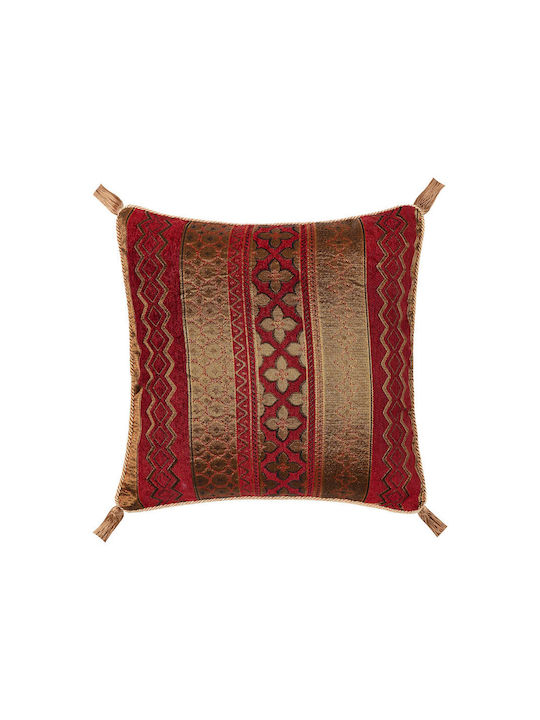 Silk Fashion Διακοσμητική Μαξιλαροθήκη 533-9 Μπορντό 45x45εκ.