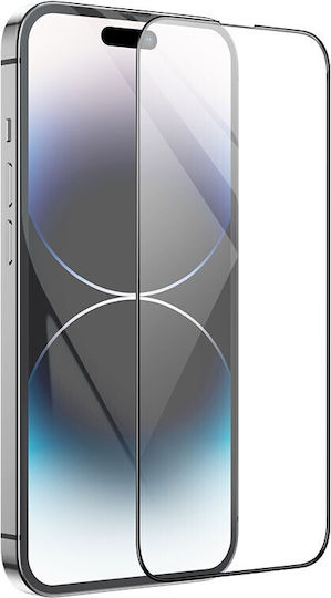 Hoco G12 Large Arc Edges Protection 5D Full Face Tempered Glass 1τμχ (iPhone 14 Pro Max)
