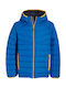 Down Kids Quilted Short Windproof with Lining Hooded Blue