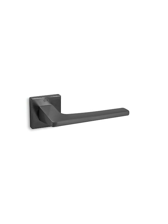 Convex Lever Front Door with Rosette Left 1495 1495ROY-L-S85S85 with Rosette Graphite