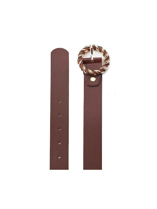 Verde Wide Women's Belt Brown