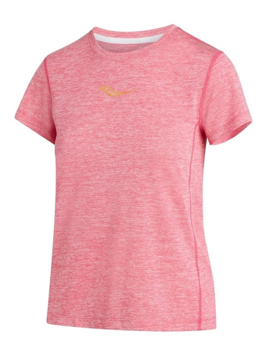 Saucony Γυναικείο Αθλητικό T-shirt Ροζ