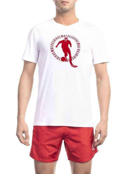 Bikkembergs BKK1MTS02 Мъжка Тениска Бяла