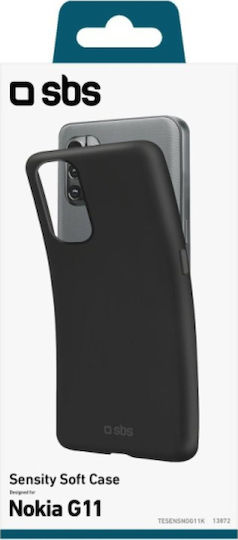 SBS Sensity Soft Umschlag Rückseite Silikon Schwarz (Nokia G11 / G21)