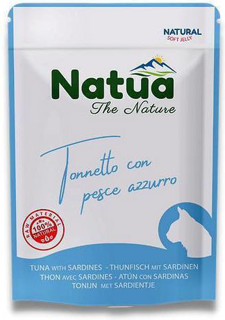 Natua Pouch Мокра Храна за Възрастни Котки в Чантичка с Сардина и Риба тон 70гр