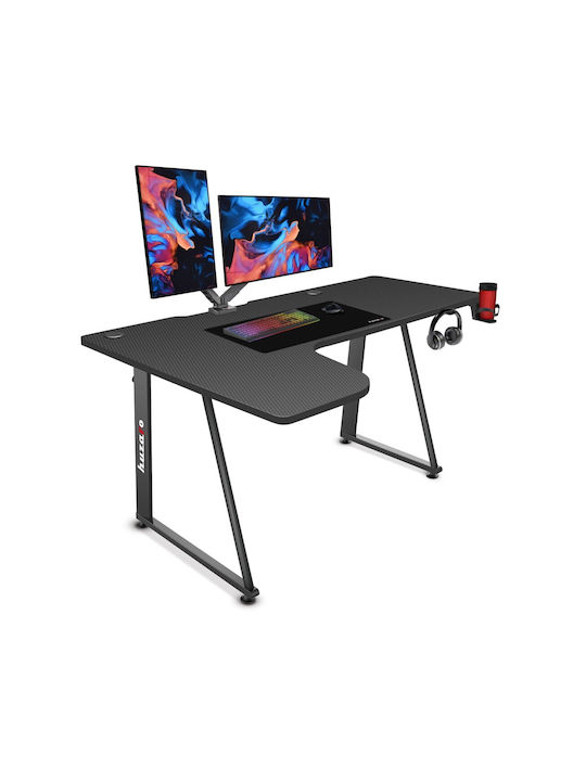 Hero 7.7 Gaming Desk with Metal Legs Μαύρο L160xW100xH75cm