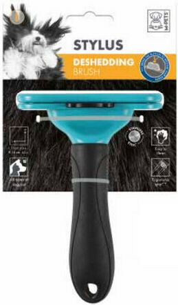 M-Pets Brush Small for Misc Hair Lengths with Razor for Hair Removal 10119899
