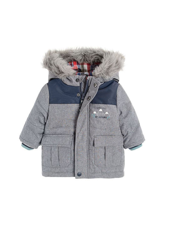 Kids Casual Jacket short Hooded Gray
