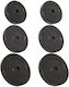 vidaXL Set of Plates Rubber 6pcs Total Weight 30kg Φ25mm