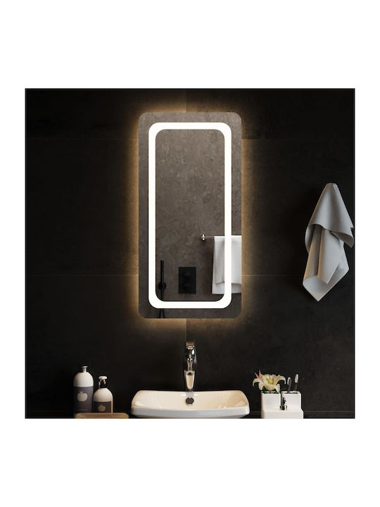 vidaXL Oglindă de Baie Dreptunghiulară Lumini LED Atingere 40x80cm