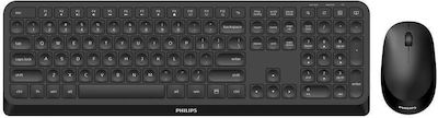 Philips SPT6307B Fără fir Set tastatură și mouse Engleză US