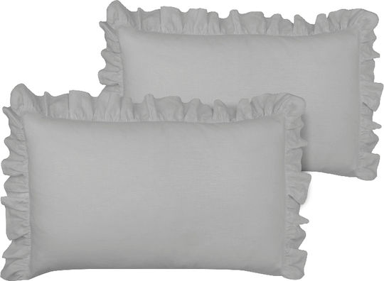 Go Smart Home Σετ Oxford Γκρί Ανοιχτό 50x70cm 07.00040