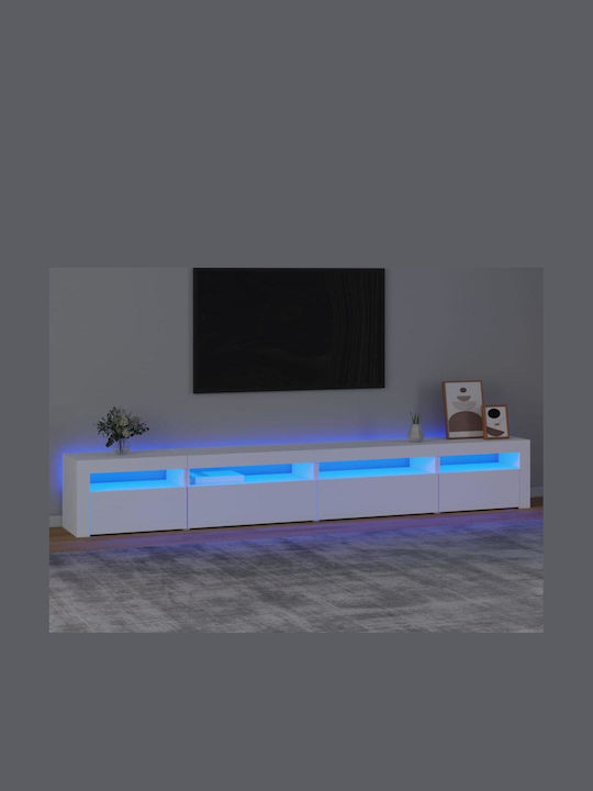 TV-Ständer mit LED-Beleuchtung Weiß M270xT35xH40cm