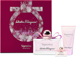 Salvatore Ferragamo Signorina Γυναικείο Σετ με Eau de Parfum και Mini Άρωμα 3τμχ Salvatore Ferragamo Signorina Γυναικείο Σετ με Eau de Parfum και Mini Άρωμα 3τμχ