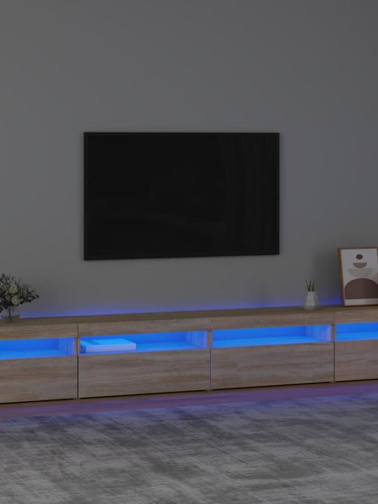 TV-Möbel Hölzernes mit LED-Beleuchtung Sonoma O...