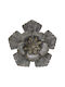Inart Wall Decor Flower Silver Gold Metal 36.5x5x36cm