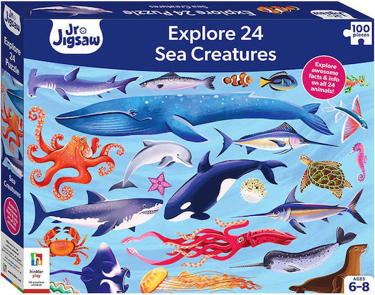 Παιδικό Puzzle Sea Creatures για 6+ Ετών 100pcs Hinkler