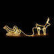 Aca Christmas Plastic Rope Light 145x49x23.5cm Reindeer Pull Sleigh