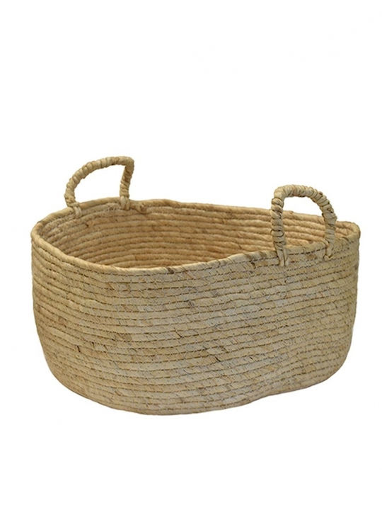 Wicker Decorative Basket Εκρού 32x32x15εκ. Atmosphera