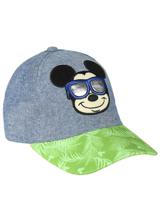 Cerda Kids' Hat Jockey Fabric Mickey Mouse Gray