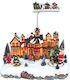 Lianos Christmas Illuminated Decorative Village with Music and Movement 33.5x30.5x24cm.