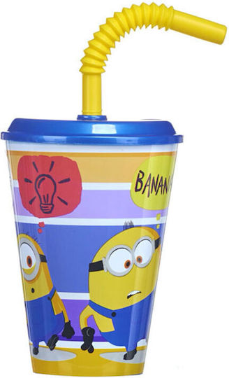 Stor Minions Trinkbecher für Kinder Aus Blauem Kunststoff 430 ml