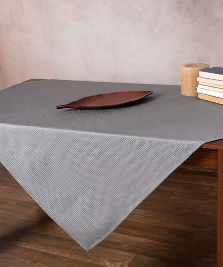 Silk Fashion Καρέ Τραπεζομάντηλο Nelly Γκρι 85x85εκ.