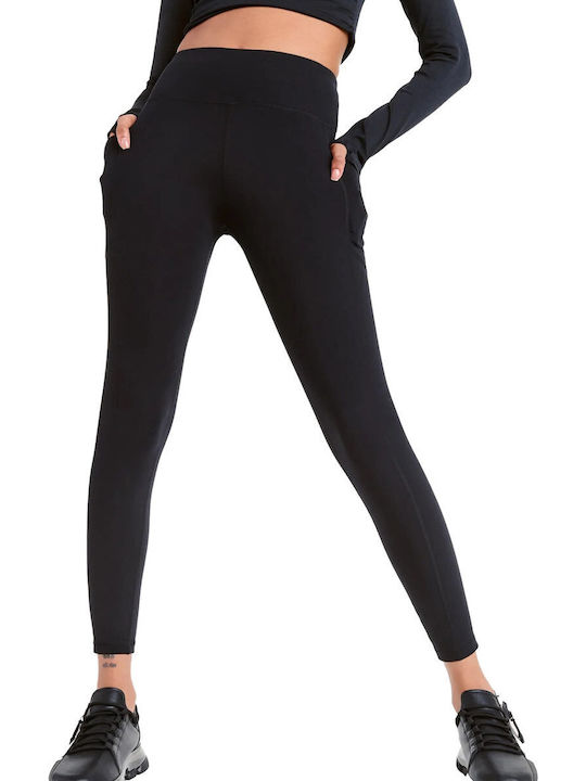 Balance Schulung Frauen Gekürzt Leggings Hochgeschnitten Schwarz