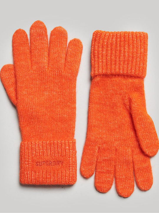 Superdry Flame Orange Γυναικεία Πλεκτά Γάντια
