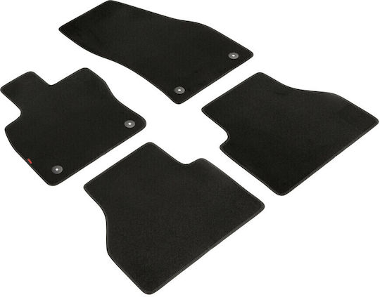 Lampa Set of Front and Rear Mats 4pcs for Volkswagen Caddy 01/2021+ Black
