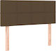 vidaXL Fabric Bed Headboard Dark Brown 90x88cm