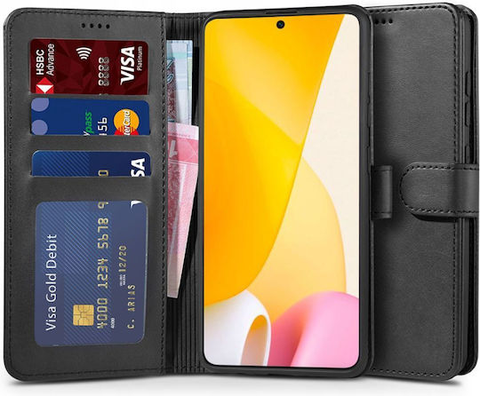 Tech-Protect Портмоне Изкуствена кожа Черен (Xiaomi 12 Lite)