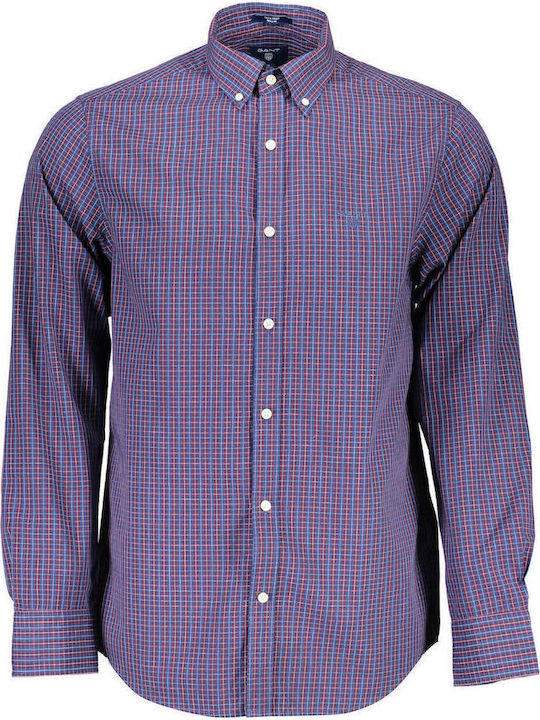 Long-sleeved Shirt Checked Blue