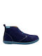 Suede Παιδικά Μποτάκια με Κορδόνια Navy Μπλε