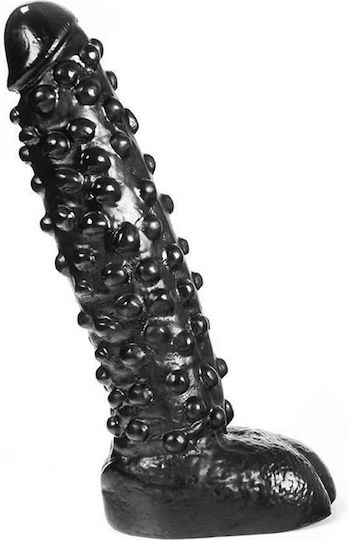 All Black Graeme Ρεαλιστικό Dildo με Όρχεις Μαύρο 26.5cm