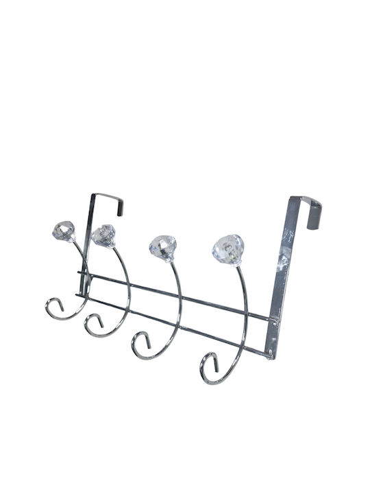 Inox Door Hook with 8 Positions 34x20x7cm