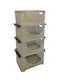 TnS Plastic Kitchen Rack 4 Tiers Beige 36x24x87cm