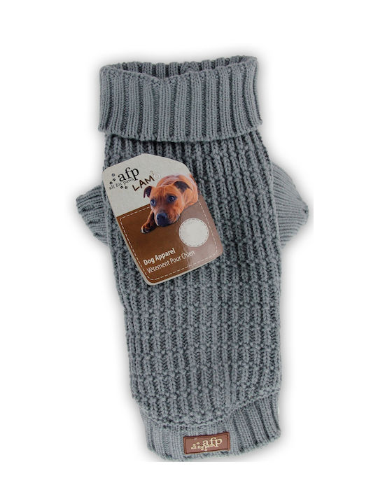 All For Paws Fisheran Πλεκτό Πουλόβερ Σκύλου σε Γκρι χρώμα XL 40εκ.