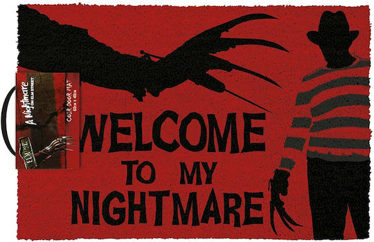 Pyramid International Πατάκι Εισόδου Αντιολισθητικό Welcome Nightmare Κόκκινο 40x60εκ.