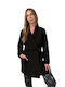 Vamp Winter Damen Vlies Robe Schwarz